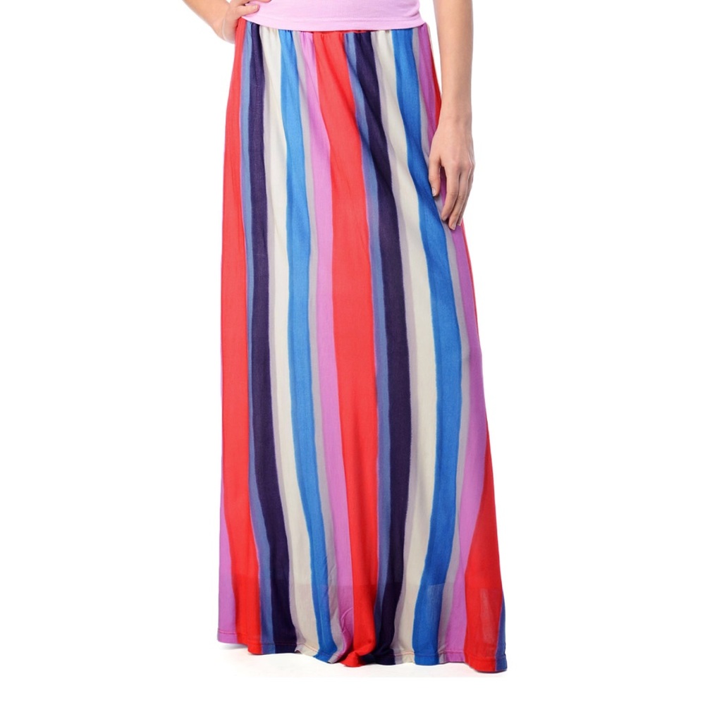 Splendid Watercolor Stripe Maxi Skirt